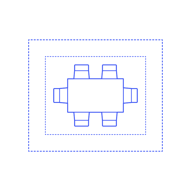 Layouts Dining Rooms Rectangle Formal Small Monoline Svg Vector Free Vectors